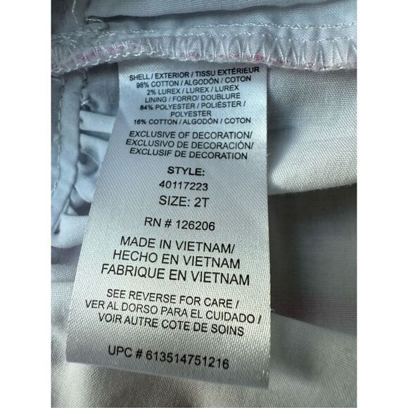 Pippa & Julie Striped Ruffled Flutter Sleeve Seersucker Dress Size 2T - Picture 11 of 11